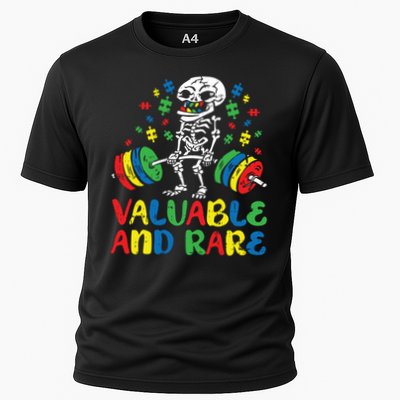 skeleton autism awareness puzzle piece autistic warrior gift Cooling Performance Crew T-Shirt