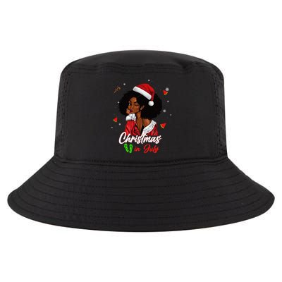 Santa African American Christmas in July Black Queen Cool Comfort Performance Bucket Hat