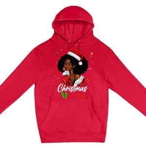 Santa African American Christmas in July Black Queen Premium Pullover Hoodie