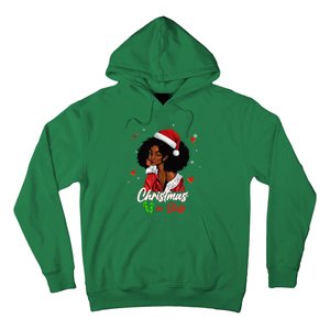 Santa African American Christmas in July Black Queen Hoodie