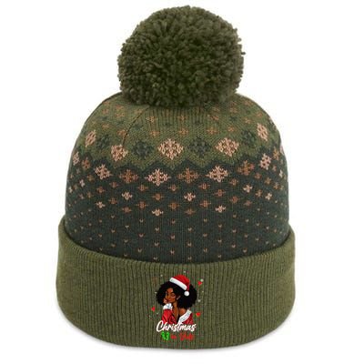 Santa African American Christmas in July Black Queen The Baniff Cuffed Pom Beanie