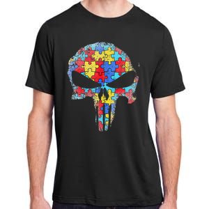 Skull Autism Awareness Tee Mom Dad Autism  Adult ChromaSoft Performance T-Shirt