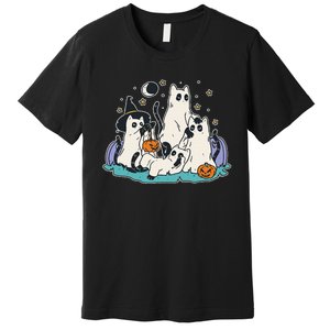 Spooky and Adorable Black Cat Halloween Costumes Premium T-Shirt