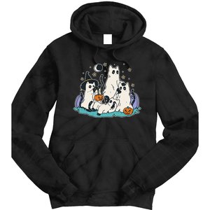 Spooky and Adorable Black Cat Halloween Costumes Tie Dye Hoodie