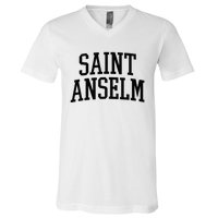 Saint Anselm Athletic Arch College University Alumni V-Neck T-Shirt