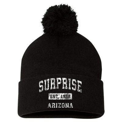 Surprise Arizona Az Vintage Established Sports Pom Pom 12in Knit Beanie