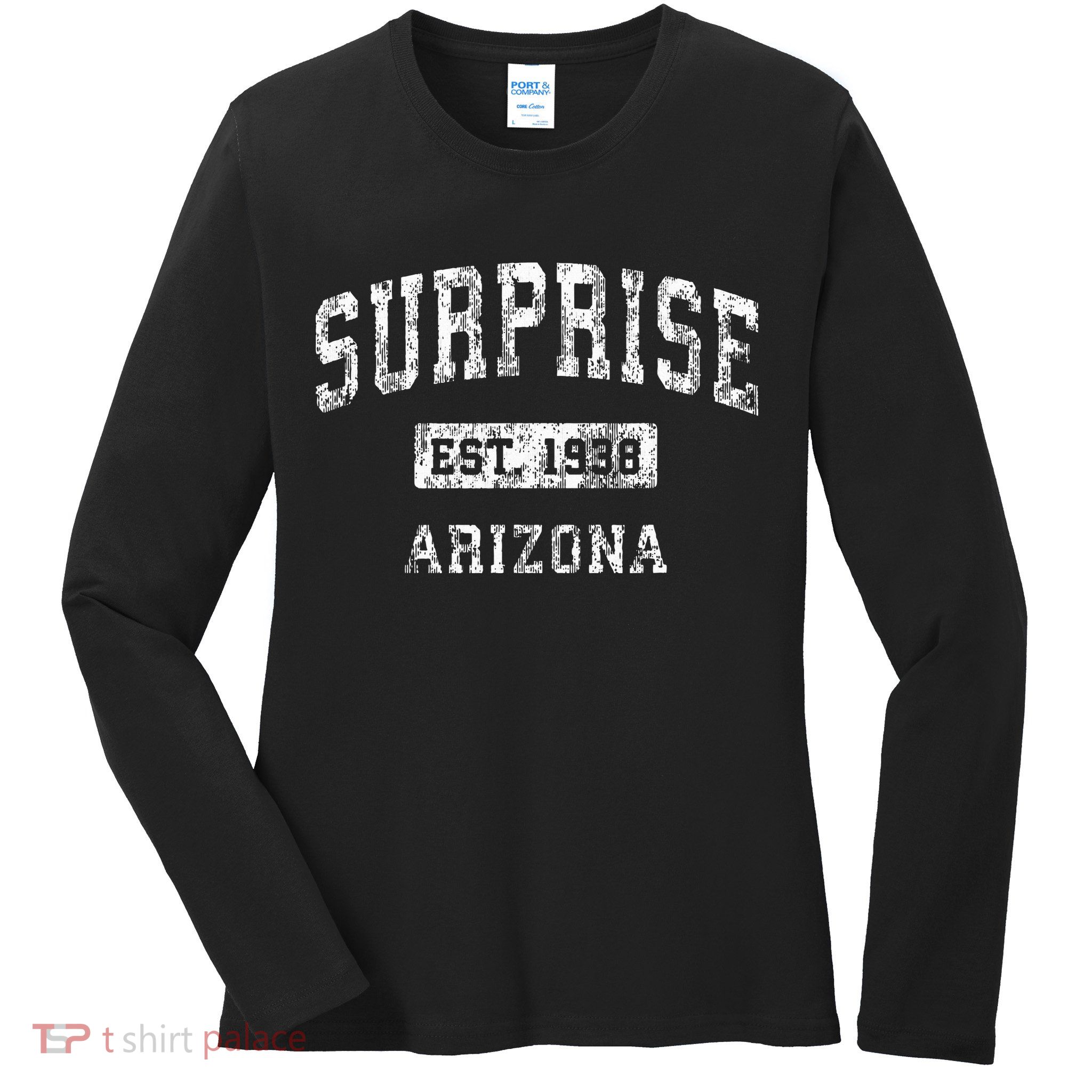 Surprise Arizona Az Vintage Established Sports Ladies Long Sleeve Shirt