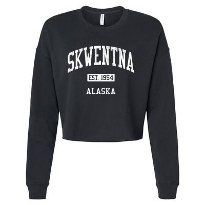 Skwentna Alaska Ak Js04 Vintage Athletic Sports Cropped Pullover Crew