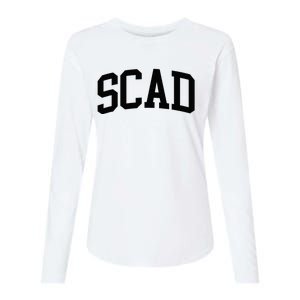 SCAD Athletic Arch College University @ Alumni Womens Cotton Relaxed Long Sleeve T-Shirt