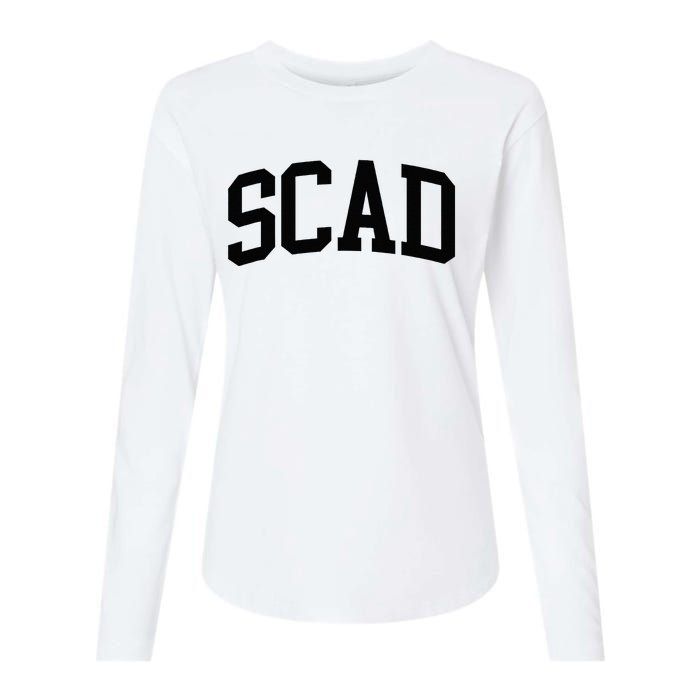 SCAD Athletic Arch College University @ Alumni Womens Cotton Relaxed Long Sleeve T-Shirt