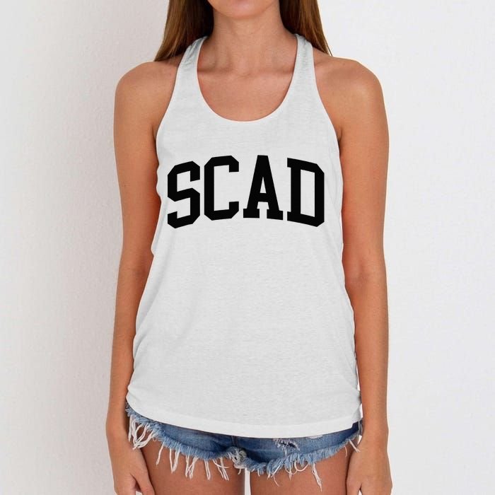 SCAD Athletic Arch College University @ Alumni Women's Knotted Racerback Tank