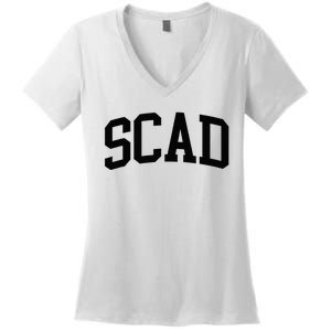 SCAD Athletic Arch College University @ Alumni Women's V-Neck T-Shirt