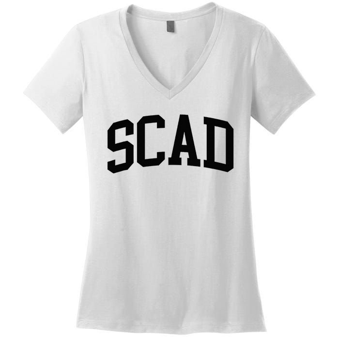 SCAD Athletic Arch College University @ Alumni Women's V-Neck T-Shirt