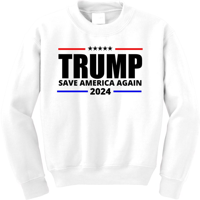 Save America Again Trump 2024 Political Kids Sweatshirt