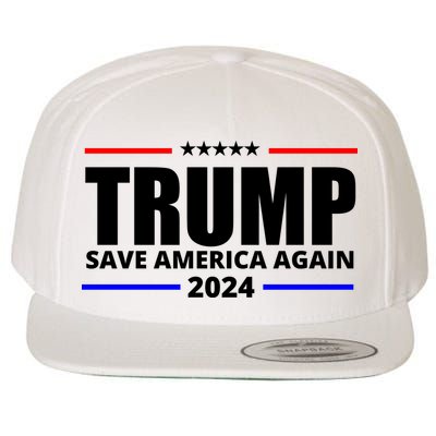 Save America Again Trump 2024 Political Wool Snapback Cap