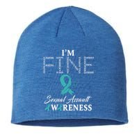 Sexual Assault Awareness Im Fine Cute Gift Sustainable Beanie