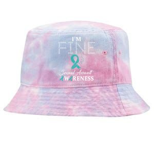 Sexual Assault Awareness Im Fine Cute Gift Tie-Dyed Bucket Hat