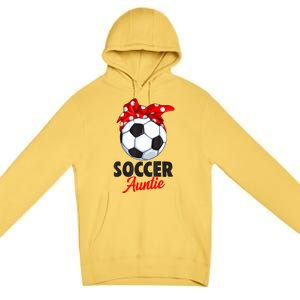 Soccer Auntie Aunt Women Premium Pullover Hoodie