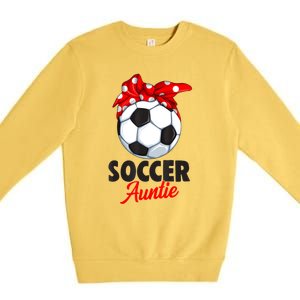 Soccer Auntie Aunt Women Premium Crewneck Sweatshirt