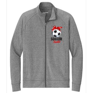 Soccer Auntie Aunt Women Stretch Full-Zip Cadet Jacket