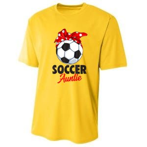 Soccer Auntie Aunt Women Performance Sprint T-Shirt