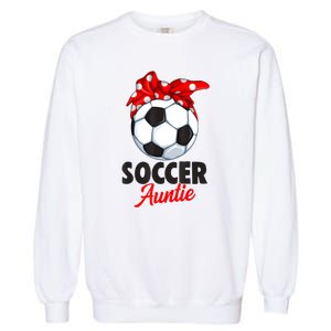 Soccer Auntie Aunt Women Garment-Dyed Sweatshirt