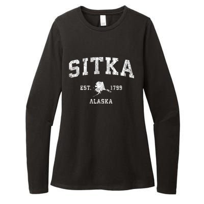 Sitka Alaska Ak Vintage Athletic Sports Womens CVC Long Sleeve Shirt