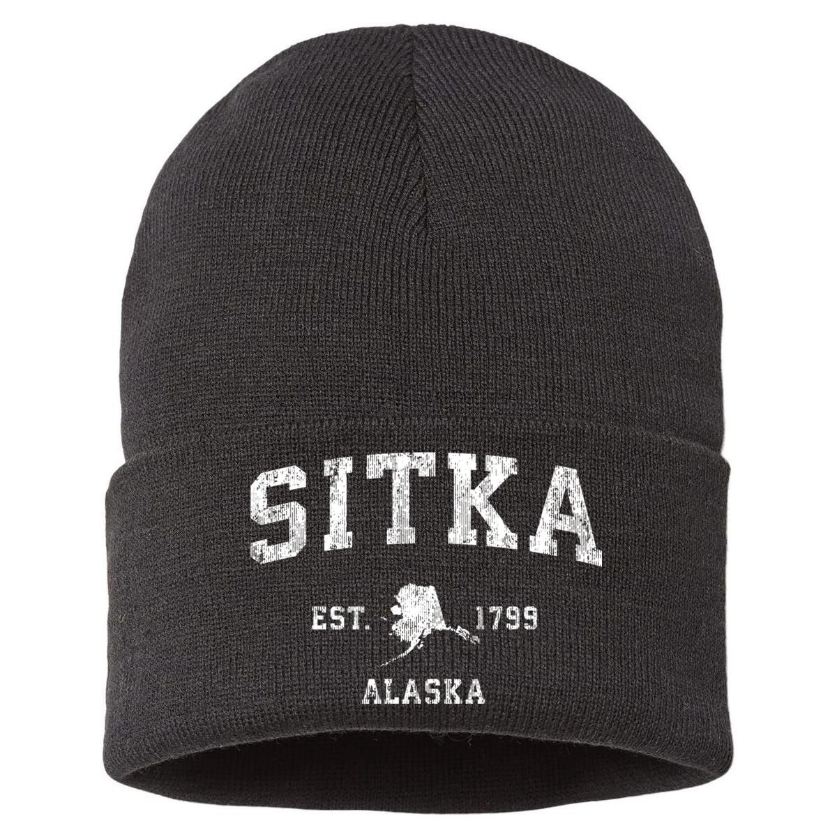 Sitka Alaska Ak Vintage Athletic Sports Sustainable Knit Beanie
