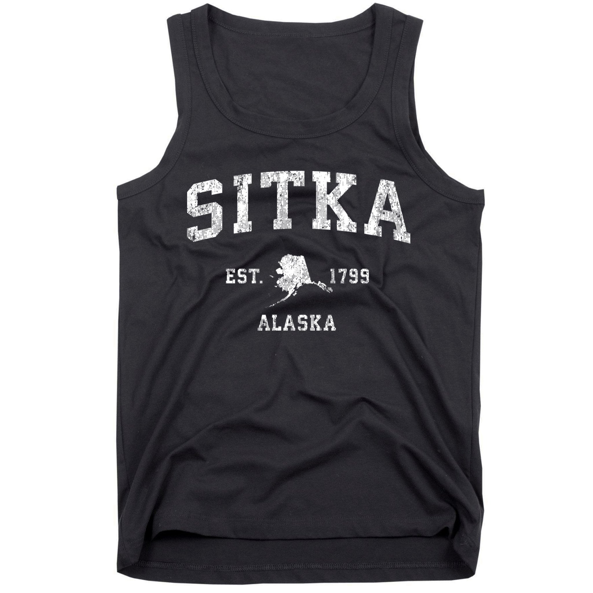 Sitka Alaska Ak Vintage Athletic Sports Tank Top