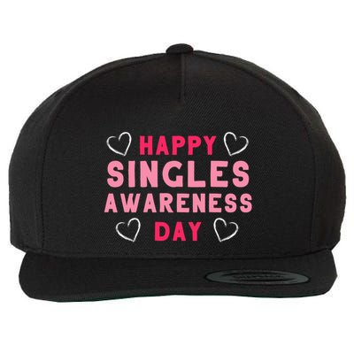 Singles Awareness Anti Valentines Day Gift Design Great Gift Wool Snapback Cap