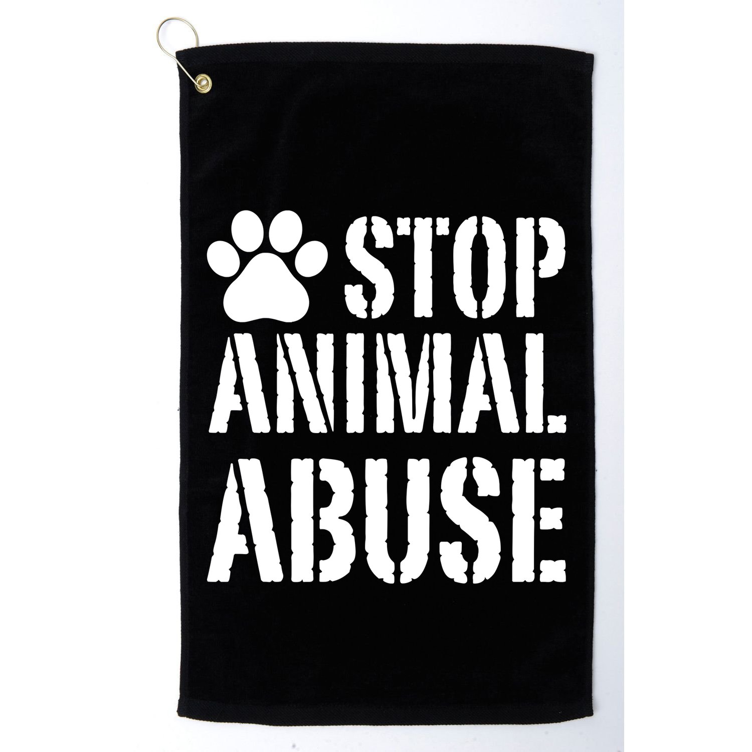 Stop Animal Abuse Stop Violence Against Animal Golf Towel