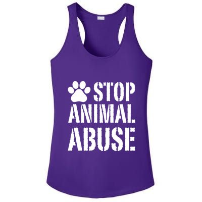Stop Animal Abuse Stop Violence Against Animal Ladies PosiCharge Competitor Racerback Tank