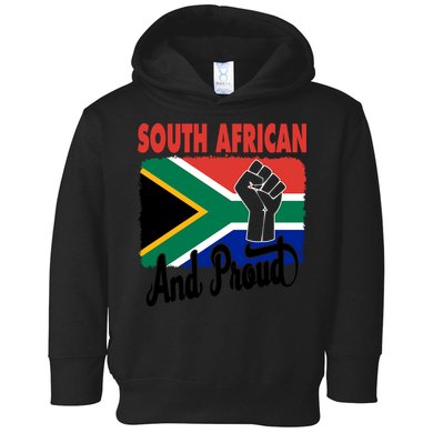 South African And Proud Love South Africa Flag Toddler Hoodie