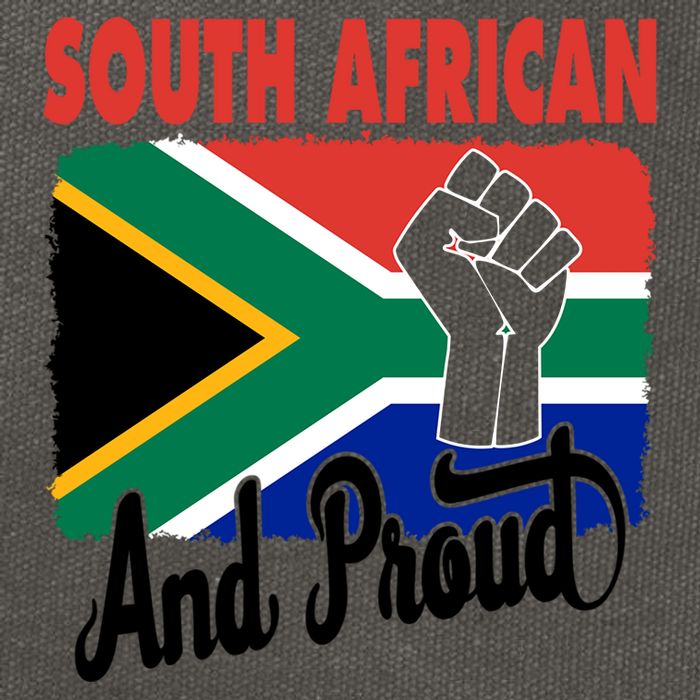 South African And Proud Love South Africa Flag Cotton Canvas Backpack