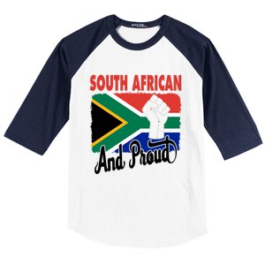 South African And Proud Love South Africa Flag Baseball Sleeve Shirt