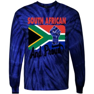 South African And Proud Love South Africa Flag Tie-Dye Long Sleeve Shirt