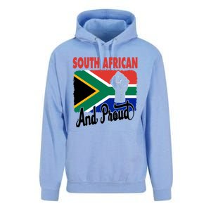 South African And Proud Love South Africa Flag Unisex Surf Hoodie