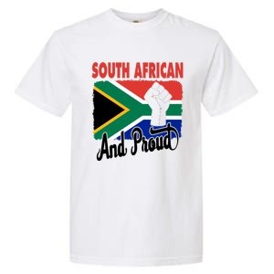 South African And Proud Love South Africa Flag Garment-Dyed Heavyweight T-Shirt