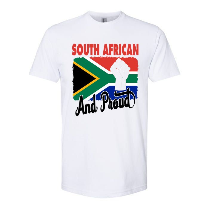 South African And Proud Love South Africa Flag Softstyle CVC T-Shirt