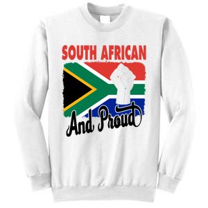 South African And Proud Love South Africa Flag Sweatshirt