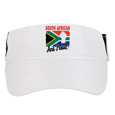 South African And Proud Love South Africa Flag Adult Drive Performance Visor