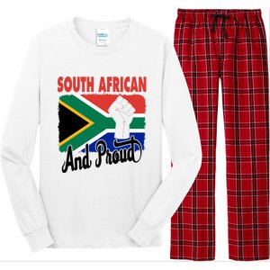 South African And Proud Love South Africa Flag Long Sleeve Pajama Set