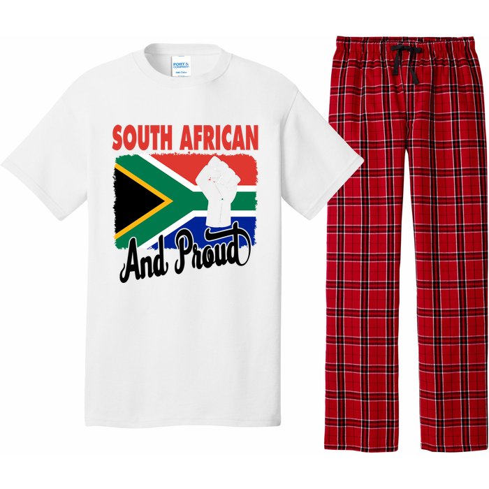 South African And Proud Love South Africa Flag Pajama Set