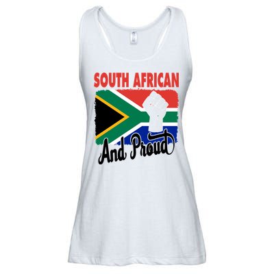 South African And Proud Love South Africa Flag Ladies Essential Flowy Tank