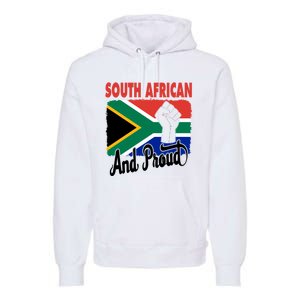 South African And Proud Love South Africa Flag Premium Hoodie