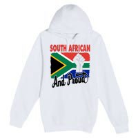 South African And Proud Love South Africa Flag Premium Pullover Hoodie