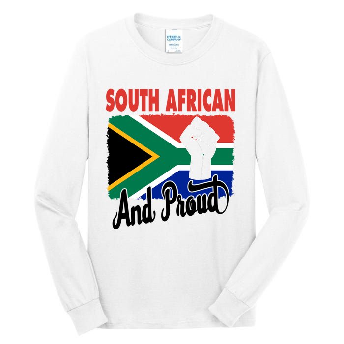 South African And Proud Love South Africa Flag Tall Long Sleeve T-Shirt