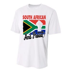 South African And Proud Love South Africa Flag Performance Sprint T-Shirt