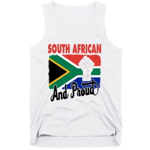 South African And Proud Love South Africa Flag Tank Top