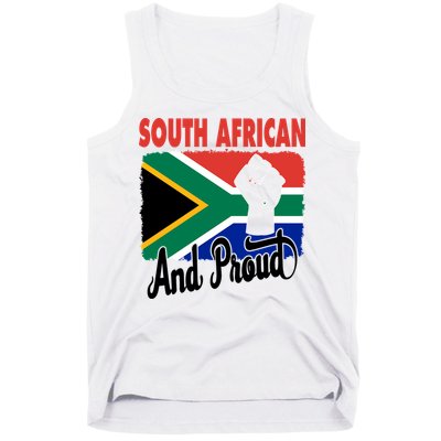 South African And Proud Love South Africa Flag Tank Top